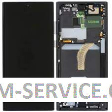 INCELL Дисплей с черна рамка за Samsung Galaxy S22 Ultra 5G / S908, S908B 